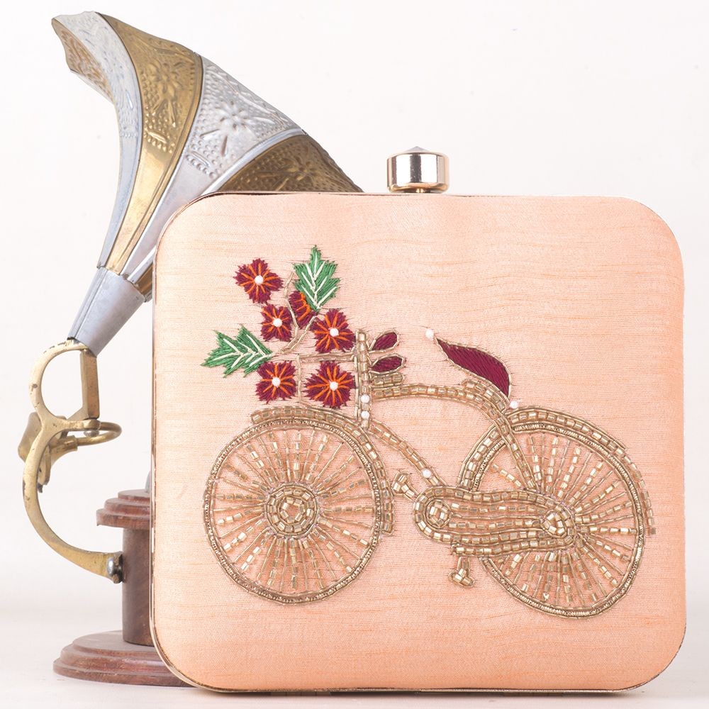 Cycle Hand embroidery Clutches Bags | Osmartdeals