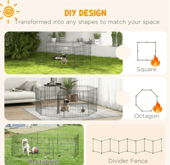 Foldable Metal Exercise Pet Playpen Yard Dog Puppy Kennel Cage | Edmonton | Alberta