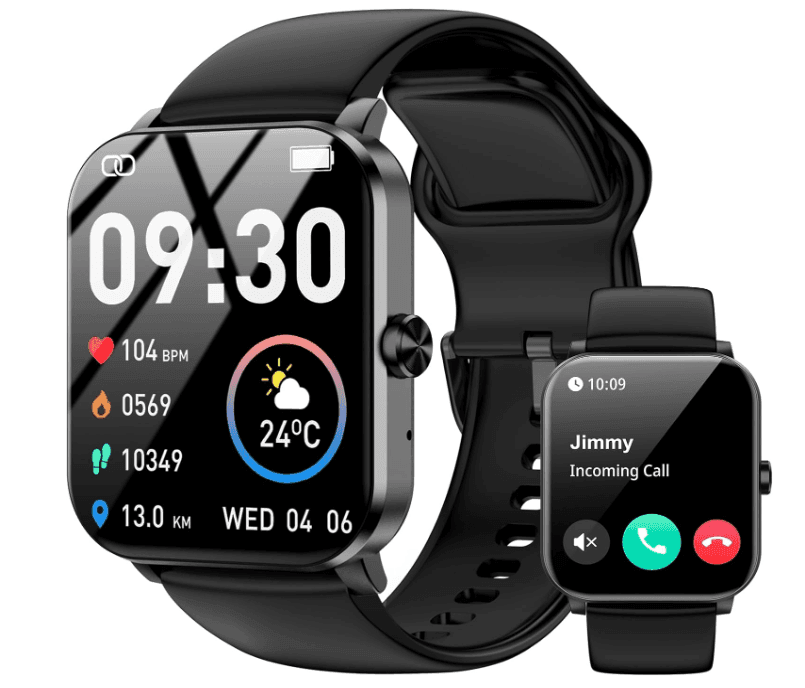 Smart Watch for Men Women with Bluetooth Call 1.85" HD Touch Screen Fitness Watch, 120+ Sports Modes/Heart Rate/Sleep Monitor/IP68 Waterproof, Smartwatch for Android iOS (Black) | Edmonton